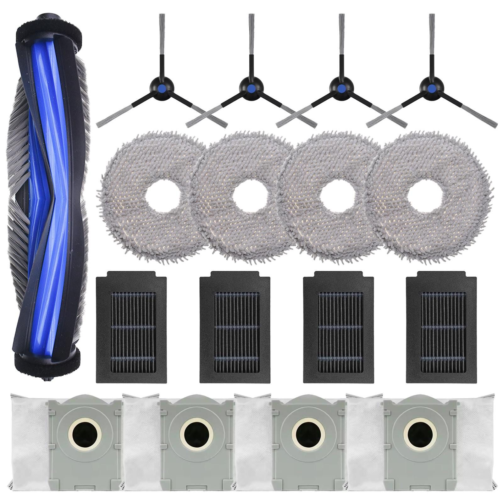 VERCO Reinigungsbürsten-Set Reinigungskit für Ecovacs, Für Ecovacs Deebot T50 Omni, Für Ecovacs Deebot T50 Pro Omni, Für Ecovacs Deebot T50 Pro Omni Gen2, Für Ecovacs Deebot T50 OMNI Gen2, (17-tlg), Ersatz Teile Set Wartungskit Filter Seitenbürste Zubehör Bürste