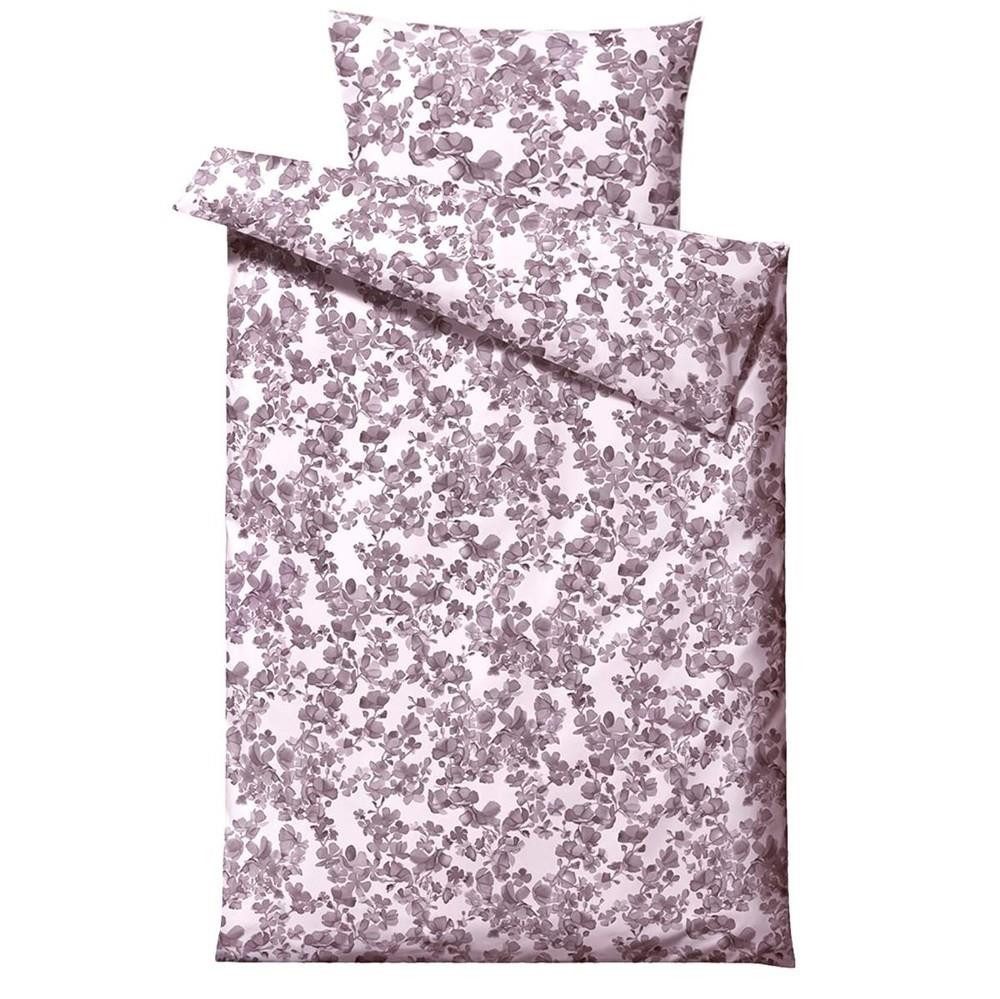 Södahl Bettwäsche Blossom, Bio-Baumwolle, 2 teilig, 135x200cm, skandinavischer Blumenlook, Satin, Bio-Baumwolle