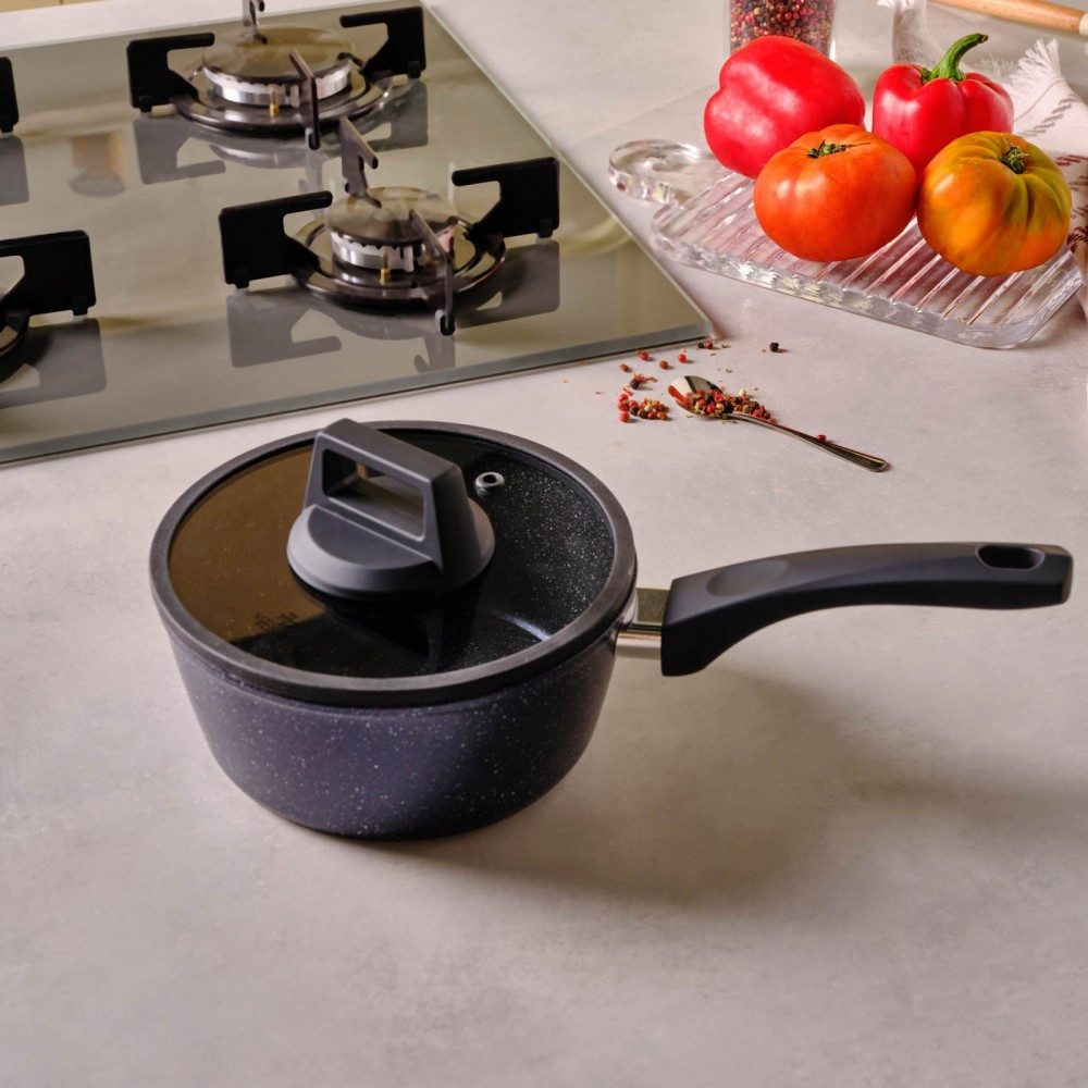 Karaca Topf-Set Karaca Aqua Granit Kochtopf Suppentopf Kochgeschirr Topf 18 cm