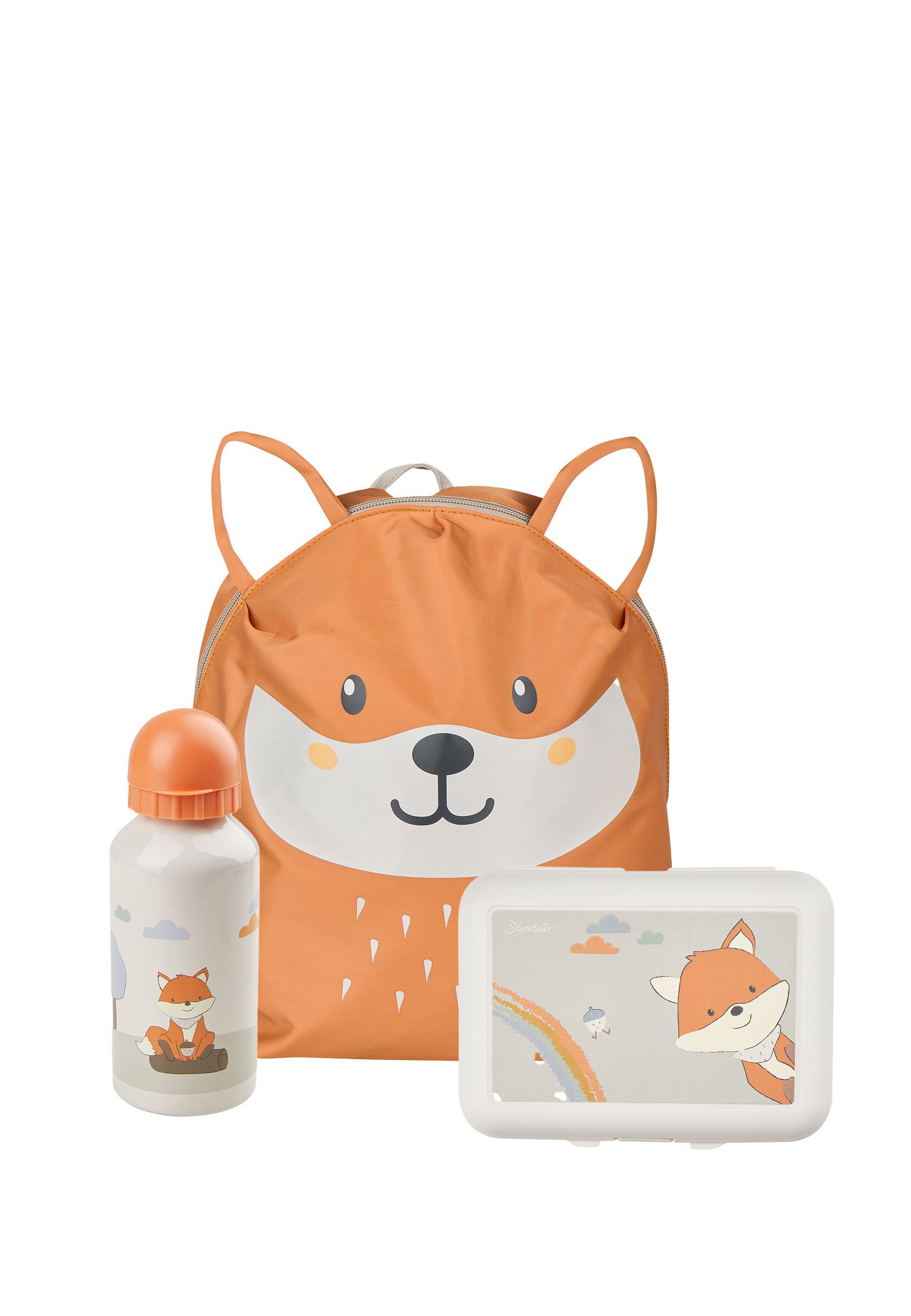 Sterntaler® Kinderrucksack Kindergarten Set FUCHS Filou (Fuchs Filou, 1-tlg., Set bestehend aus Kinderrucksack Mini, Brotdose und Trinkflasche)