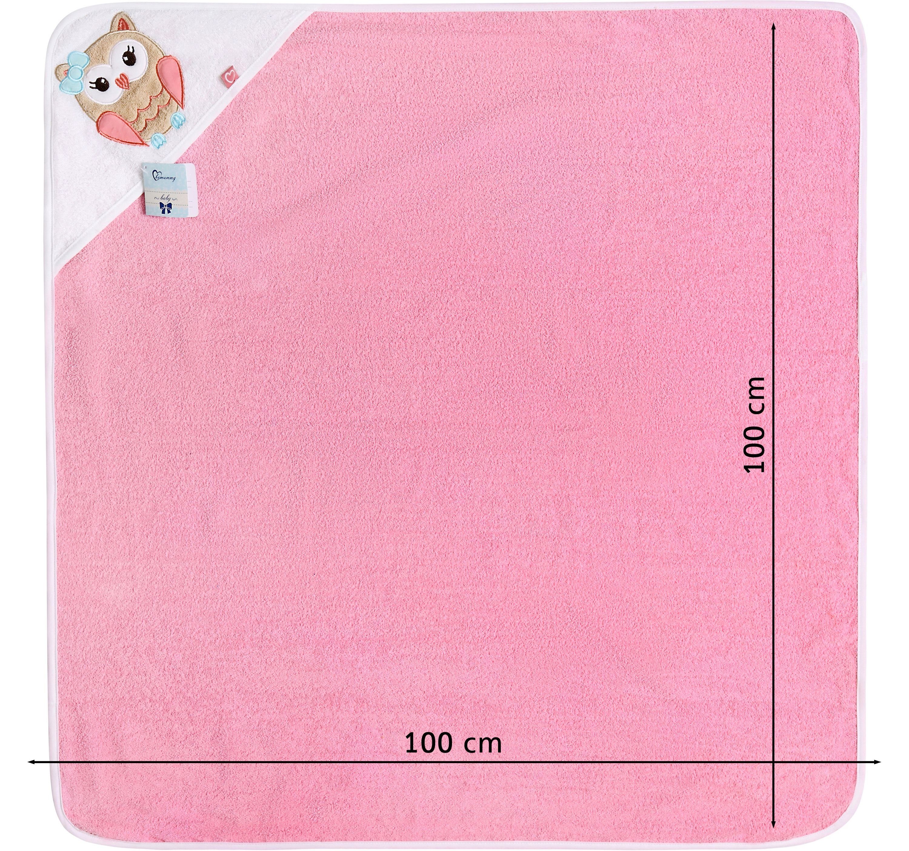 Be Mammy Handtücher Kapuzenhandtuch Babyhandtuch aus Baumwolle 100cm x 100cm BE20-240-BBL, Frottee (1-St)