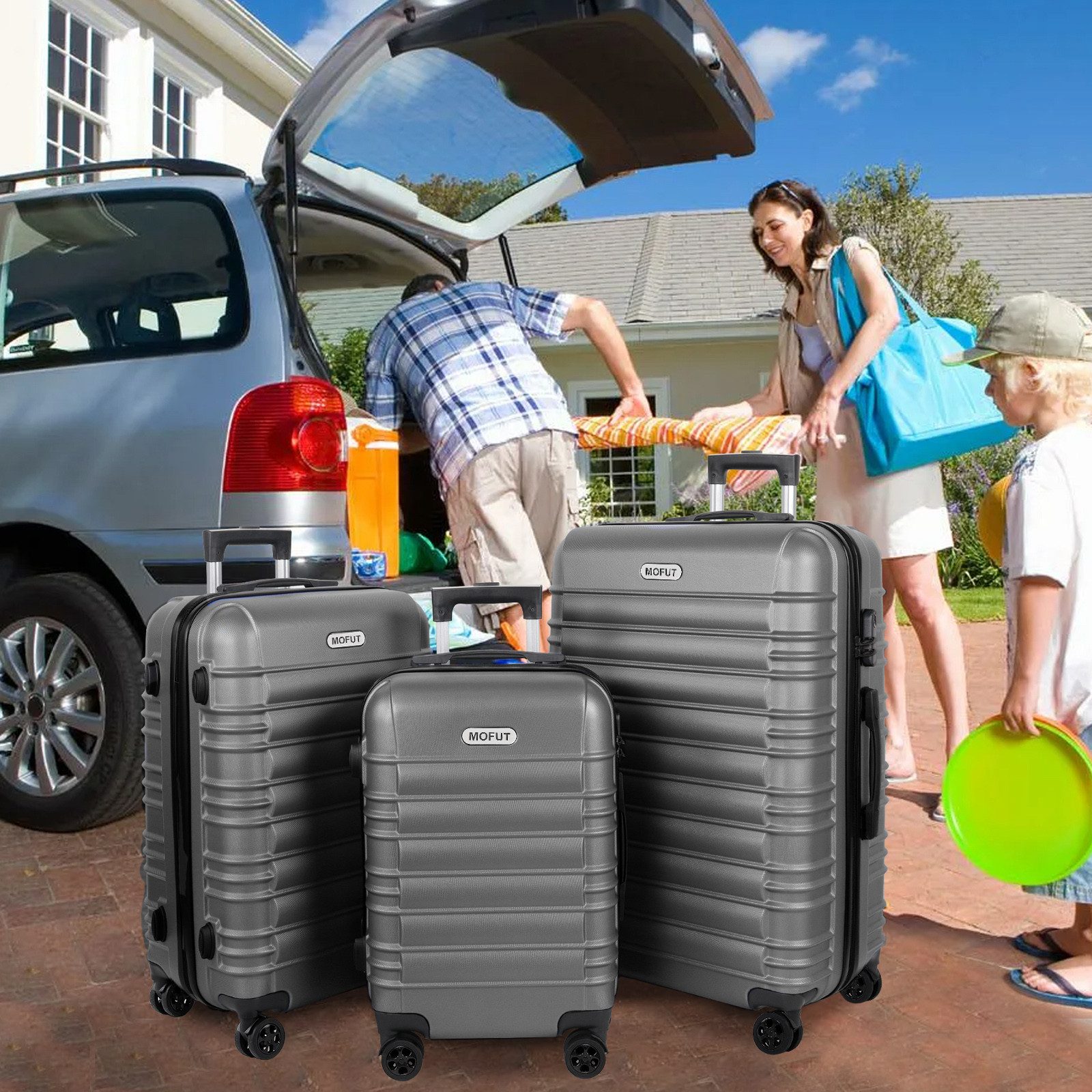 MoFut Kofferset Kofferset Reisekoffer 4 Zwillingsrollen günstig online kaufen