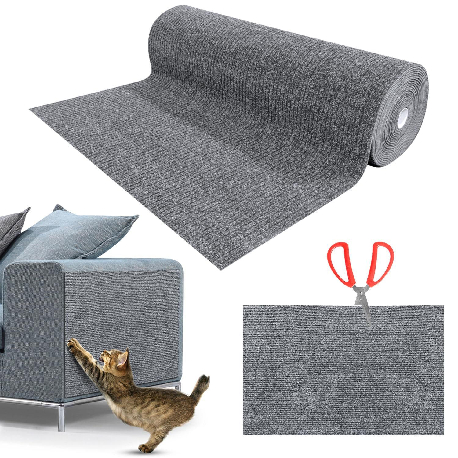 Kratzmatte Selbstklebende Kratzteppich Katze Wand Kratzschutz Sofa Schutz