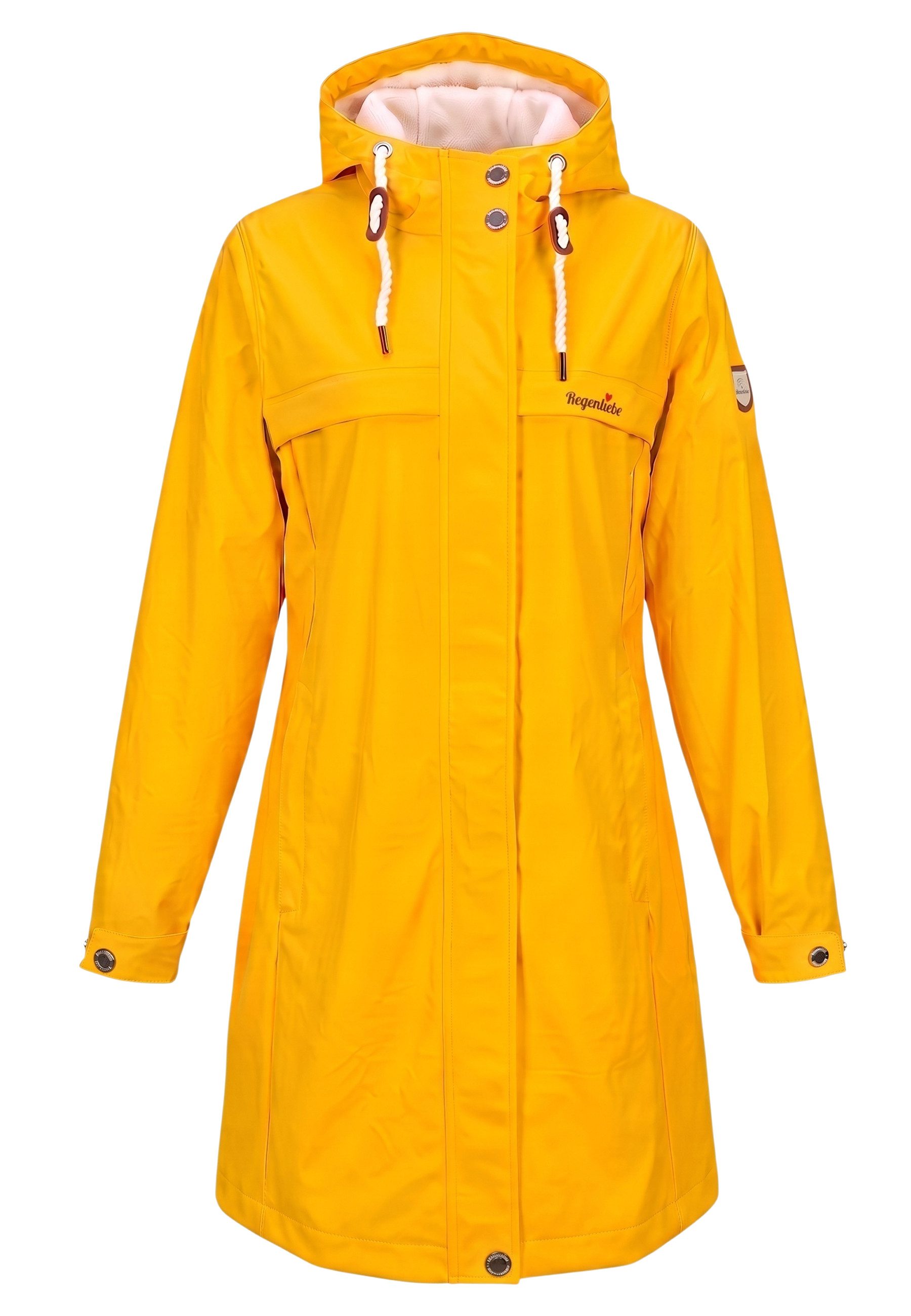 Regenliebe Winterjacke Long Story Warmer und langer Friesennerz wasserdicht mit Teddyfleece gefüttert