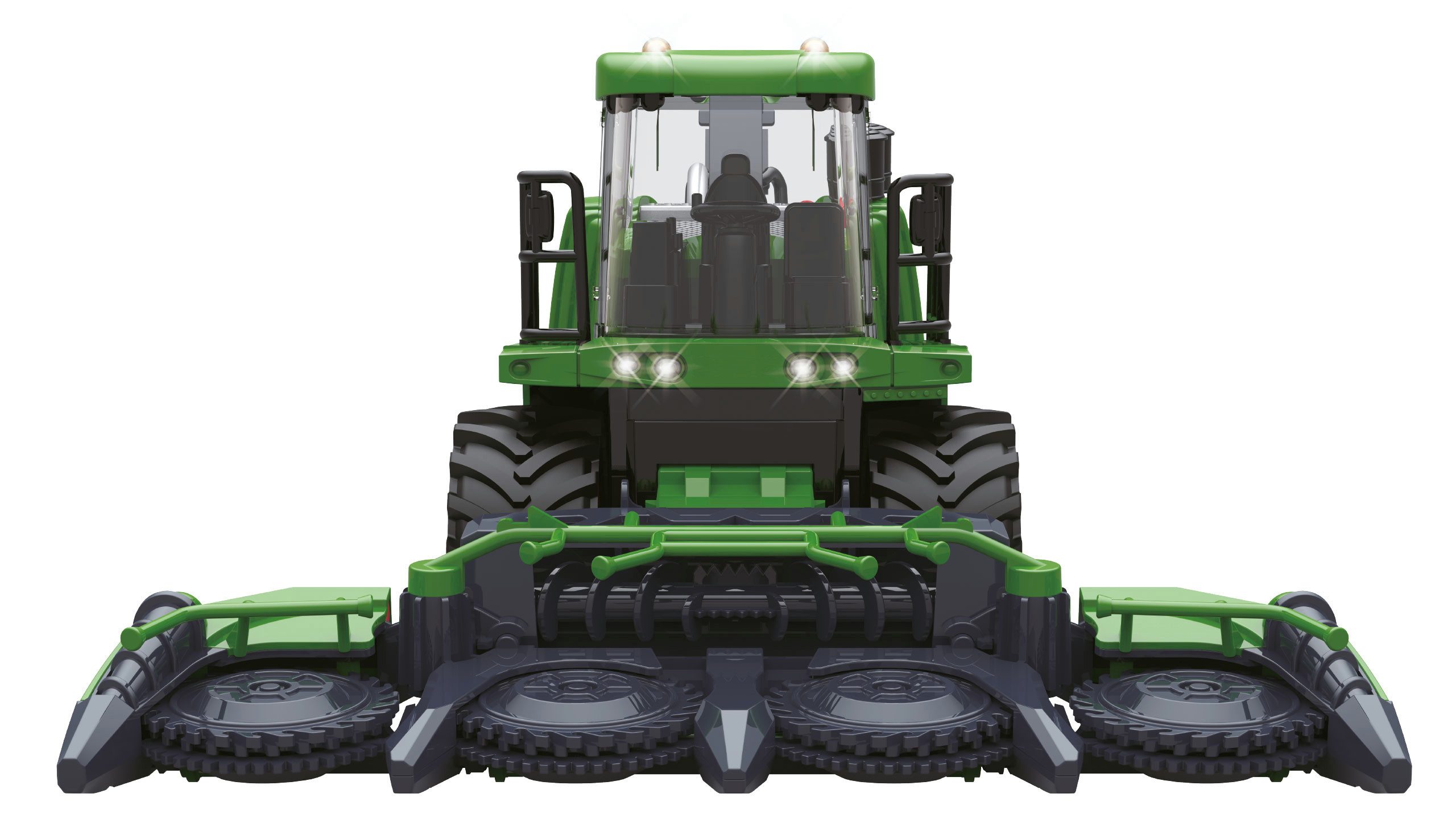 efaso RC-Traktor 6602H RC Maishäcksler 1:24 - ferngesteuerter Traktor mit Licht&Sound, LED Beleuchtung/bewegliches Schneidwerk/Lange Spielzeit