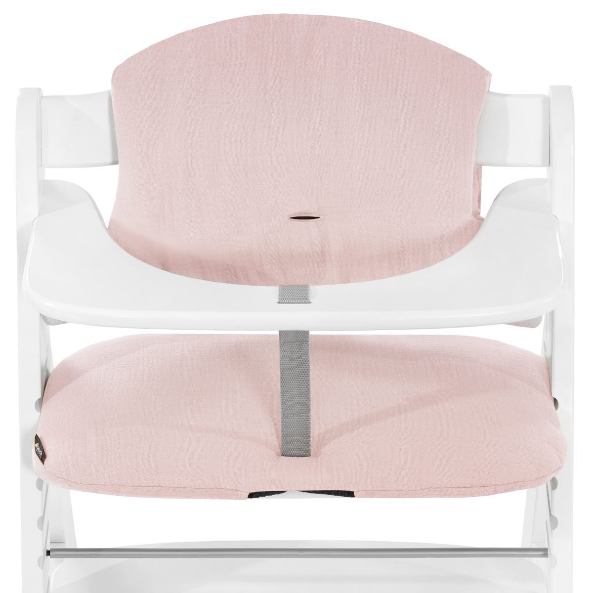Hauck Hochstuhlauflage Select - Muslin Mineral Rose, Sitzkissen für Alpha Hochstuhl - 2-teilige Sitzauflage