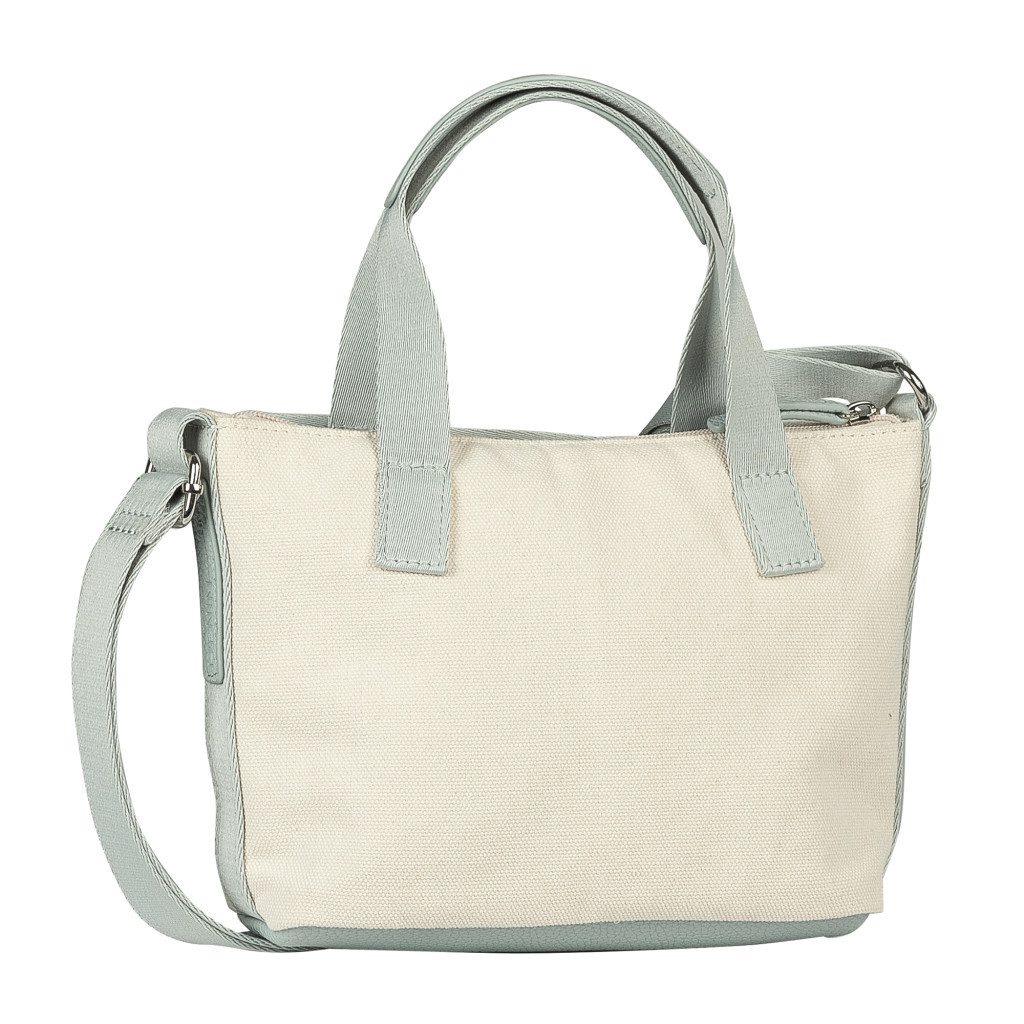 TOM TAILOR Denim Shopper Jada, Damen Umhängetasche, Handtasche mit schückendem Gewebebandgitter