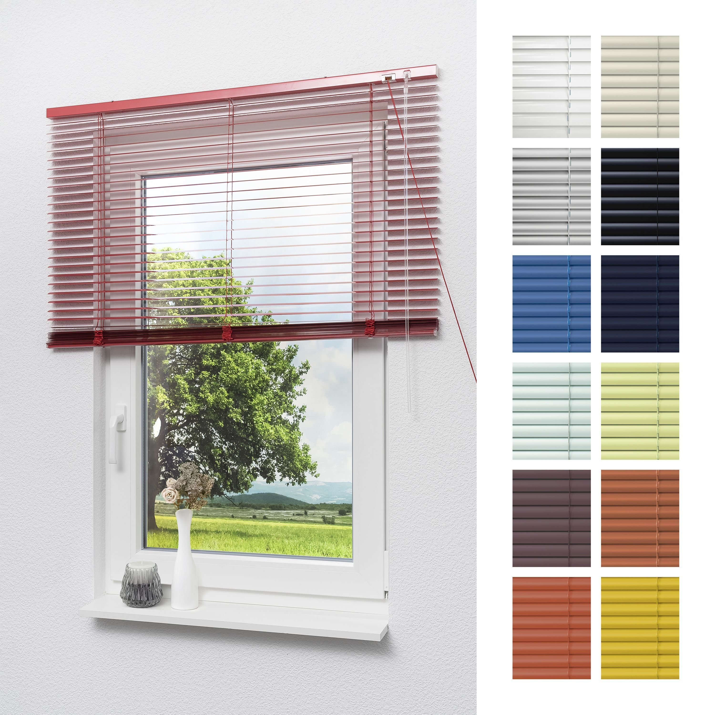 LYSEL® Jalousie Alu 25mm Rot, HxB günstig online kaufen