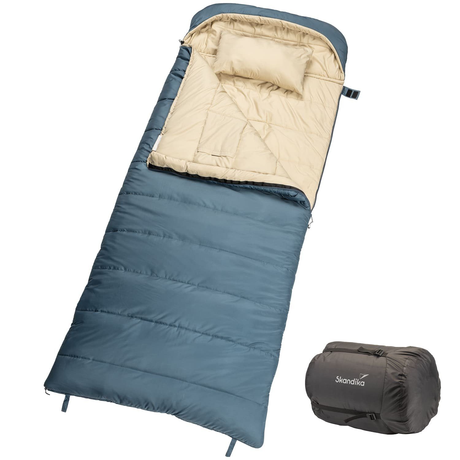 Skandika Deckenschlafsack Oppdal, bis 7 °C, 230 × 90 cm, Outdoor, Camping, Wandern