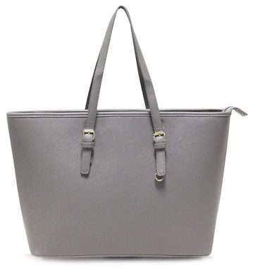 Vanessa & Melissa Shopper J1322A-BK, Geräumige Damen Handtasche, klassische elegante Tasche, Schwarz