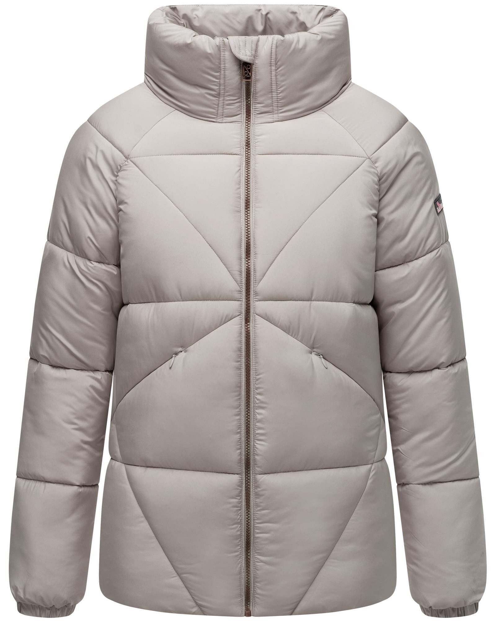 Navahoo Steppjacke Schokolinaa 14 Winterjacke mit modischer Steppung & hohem Kragen
