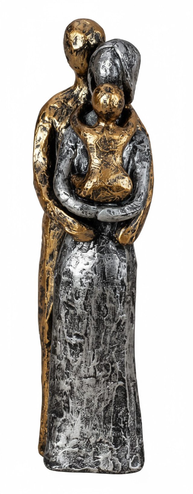 MF Dekofigur Dekofigur Familienharmonie Polyresin Gold Silber 23cm (1 St)