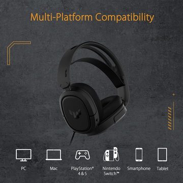Asus Gaming-Headset (Geringes Gewicht von 295 Gramm, Kabellos, Kabellos, virtueller 7.1-Surround-Sound geeignet für für PC, PS4)