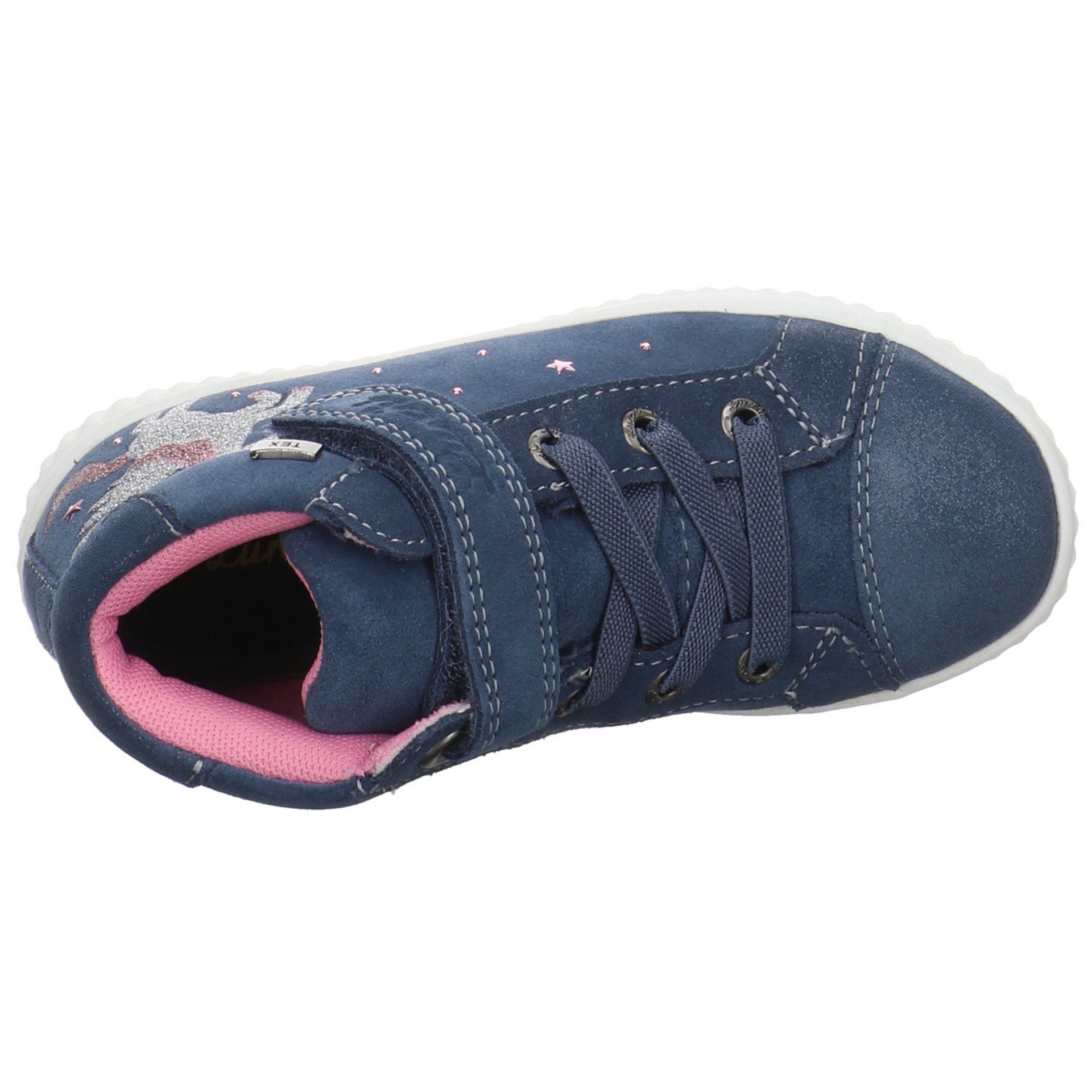 Veloursleder Schnürhalbschuhe Lurchi Klettschuh Yuna-Tex Stiefelette NAVY OLD Mädchen