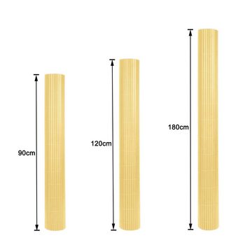 AUFUN Balkonsichtschutz Sichtschutzmatte PVC Bambus Garten Sichtschutzzaun Kein Bohren erforderlich