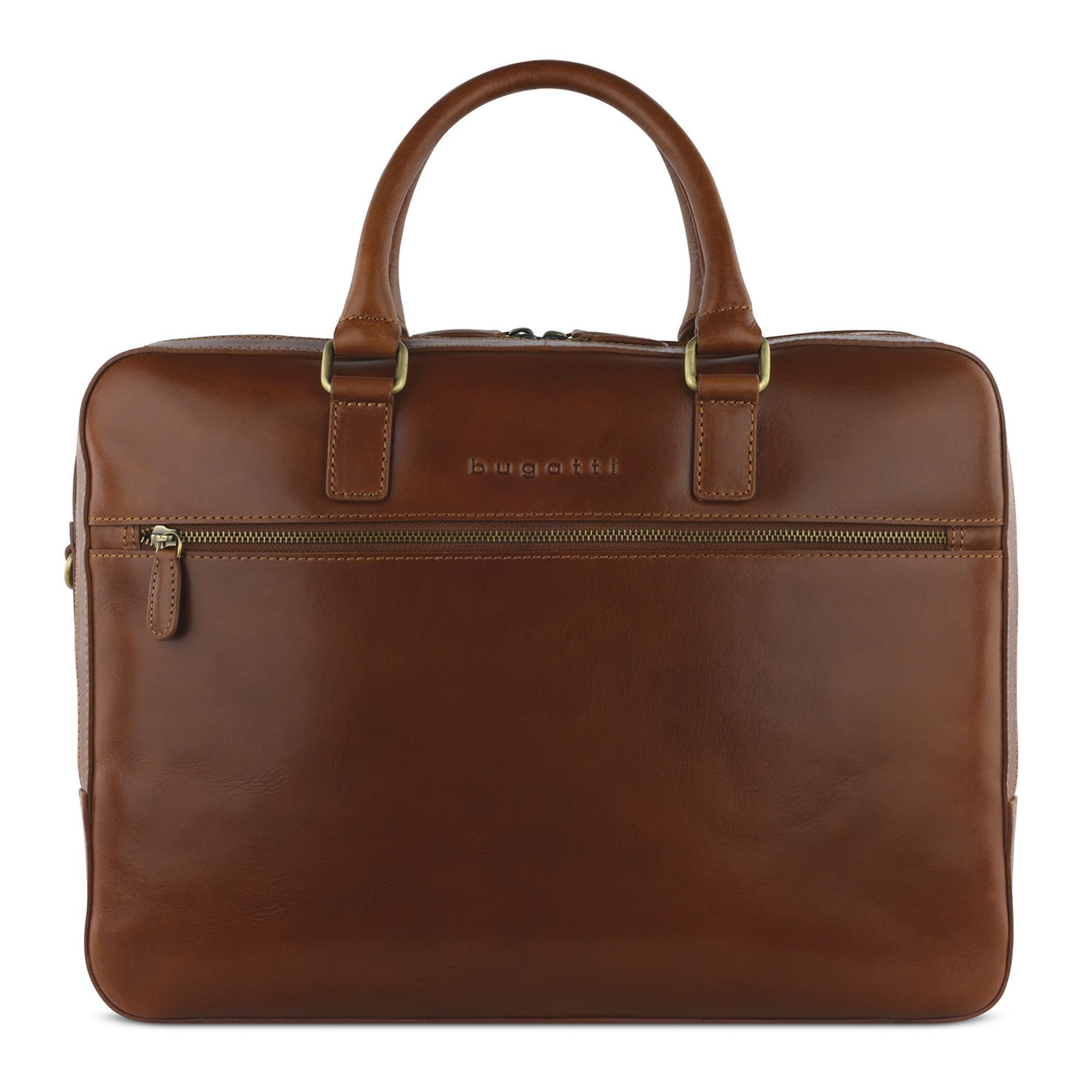 Leder Aktentasche bugatti Remo, cognac