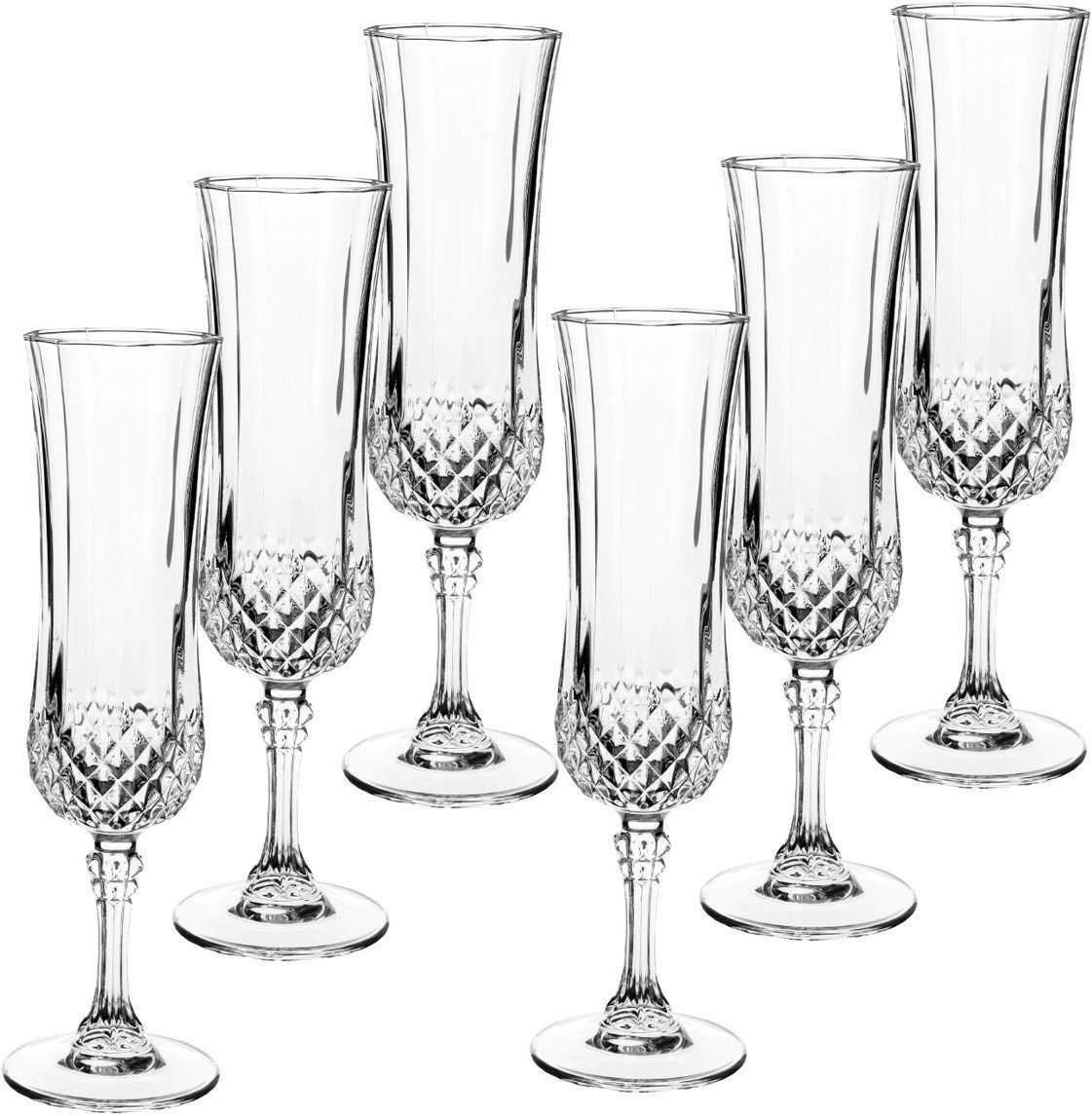 CRISTAL D´ARQUES Sektglas 6 Келихи для шампанського Longchamp Eclat