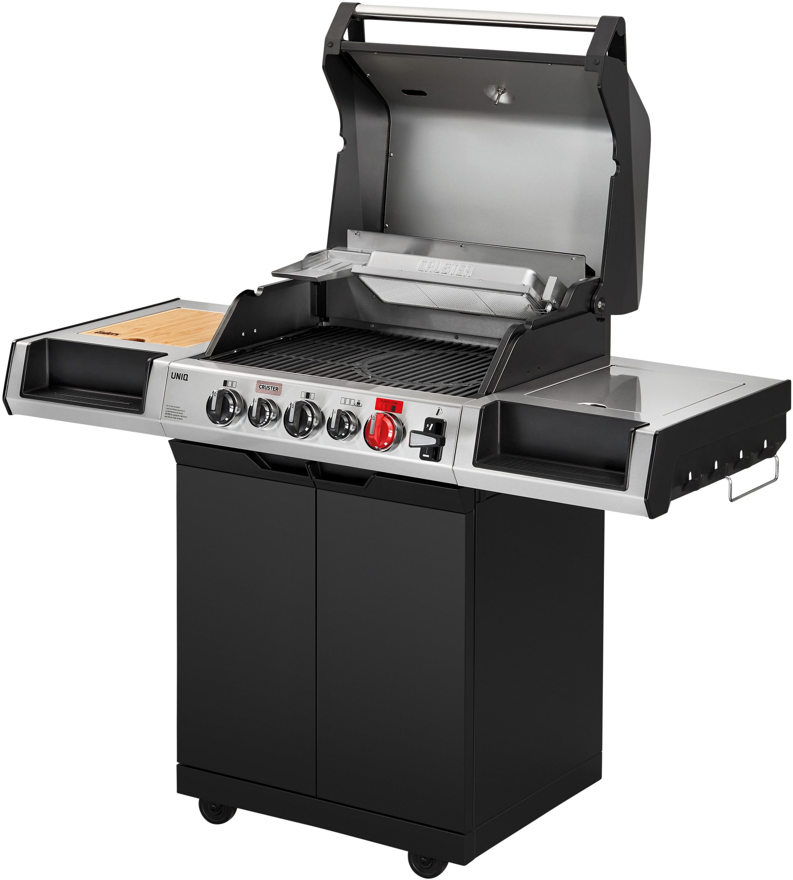 Enders® Gasgrill UNIQ 3 IK CRUSTER, Keramikbrenner sorgt für 800°C Infrarot-Oberhitze im Grill