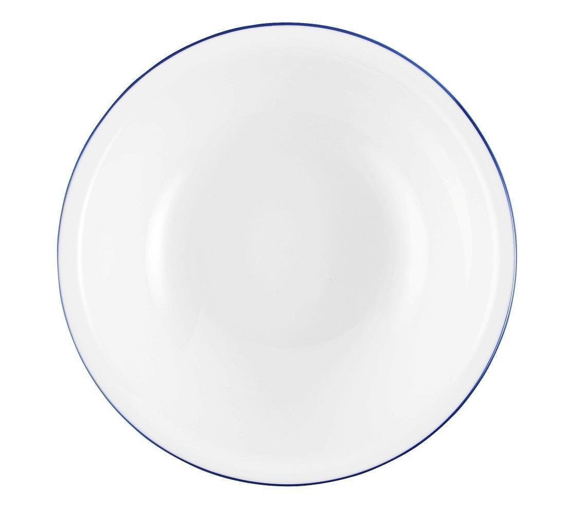 Seltmann Weiden Müslischale Seltmann Weiden Compact Blaurand Dessertschale 13cm, Porzellan, (1 Dessertschale)