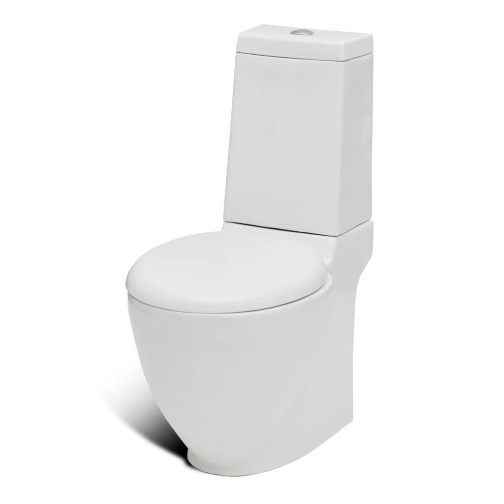 vidaXL Bidet Toilette und Bidet Set Weiß Keramik