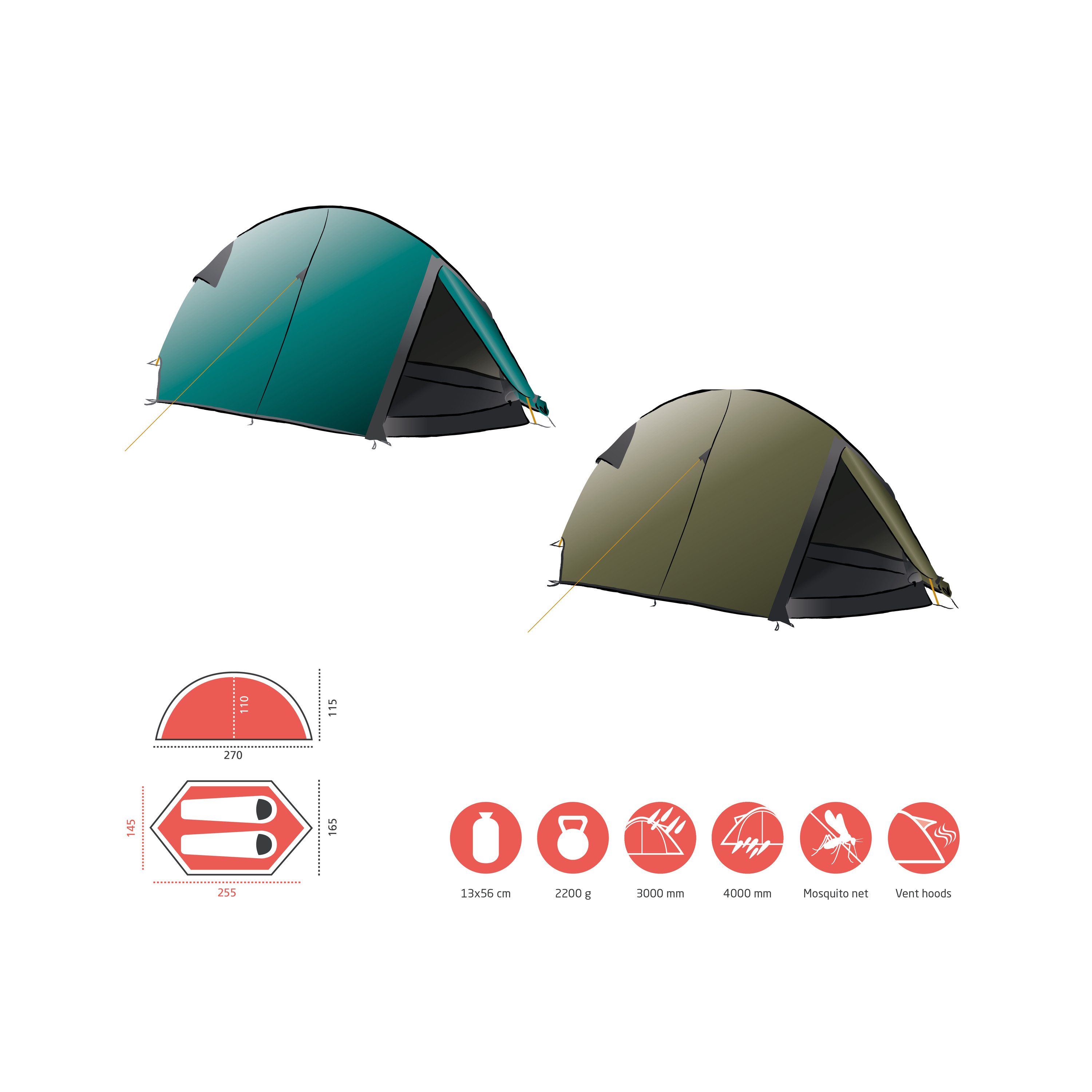 GRAND CANYON Tunnelzelt CARDOVA 1, Personen: günstig online kaufen