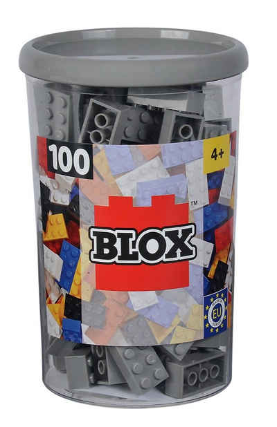 SIMBA Spielbausteine Konstruktionsspielzeug Blox 100 Teile 8er grau 104114544