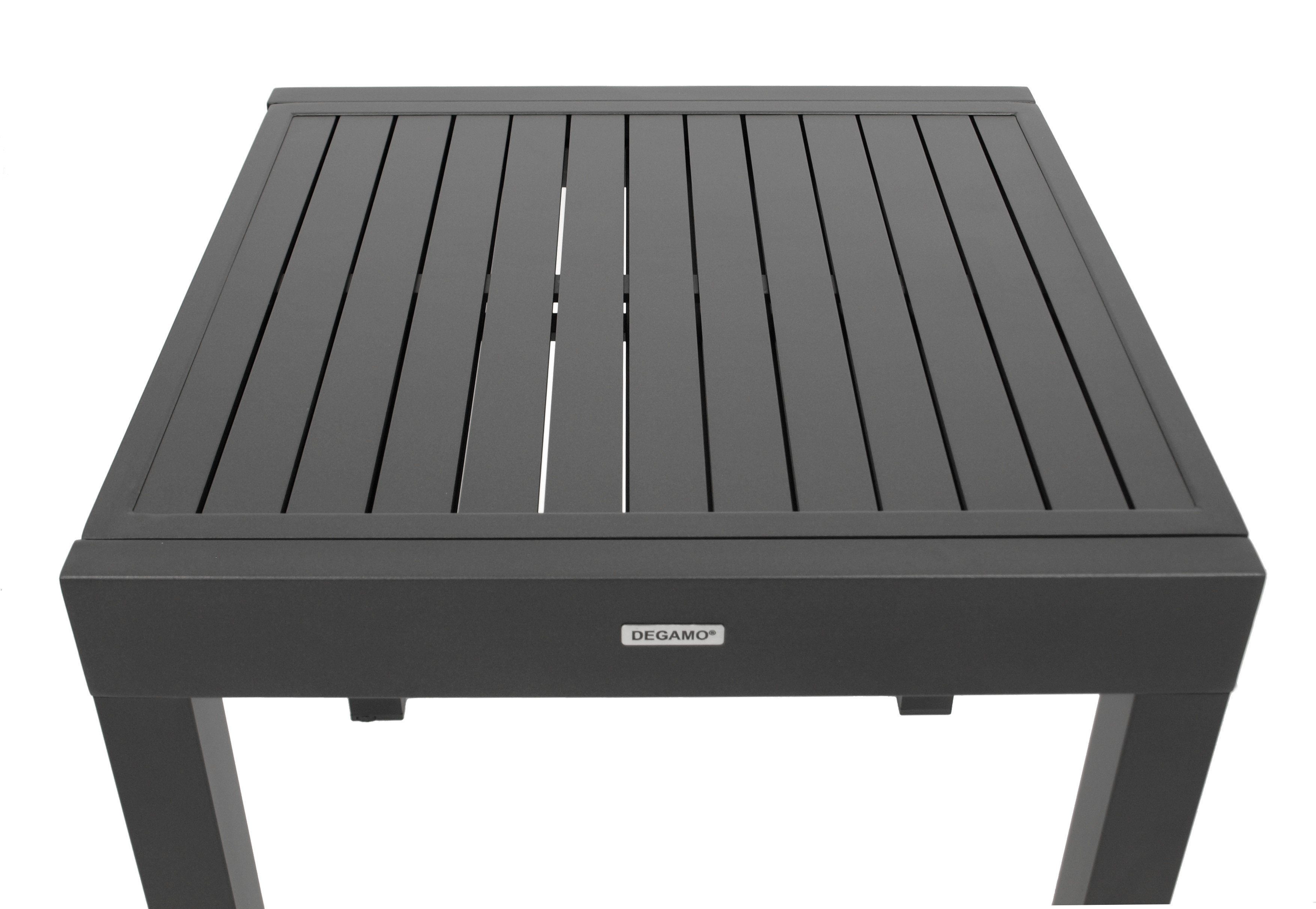 DEGAMO Gartentisch ALCUDIA, ausziehbar 70/140x70cm, Aluminium