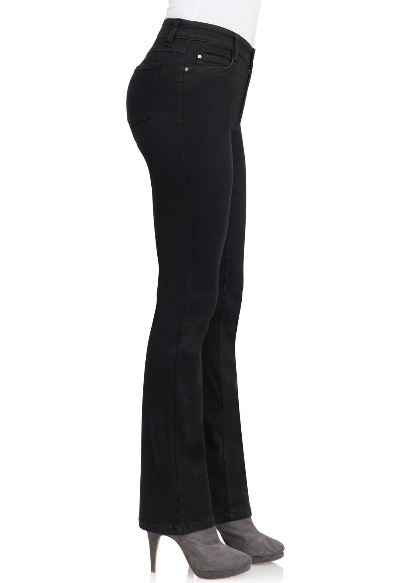 wonderjeans Bootcut-Jeans Figurbetonte Form mit leicht ausgestelltem Bein