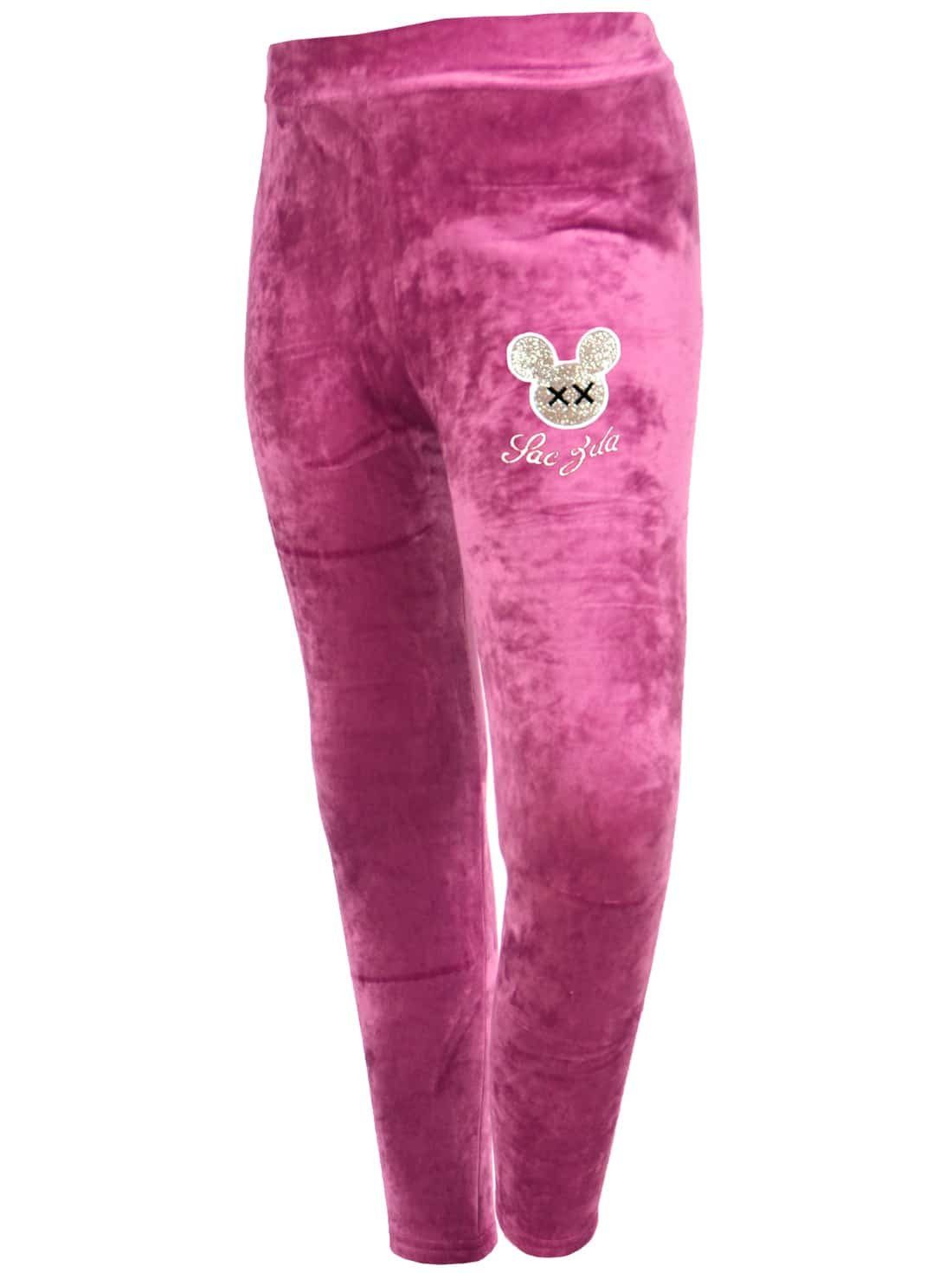 KMISSO Stoffhose Mädchen Thermo Hose Leggings (1-tlg) mit elastischem Bund Rosa