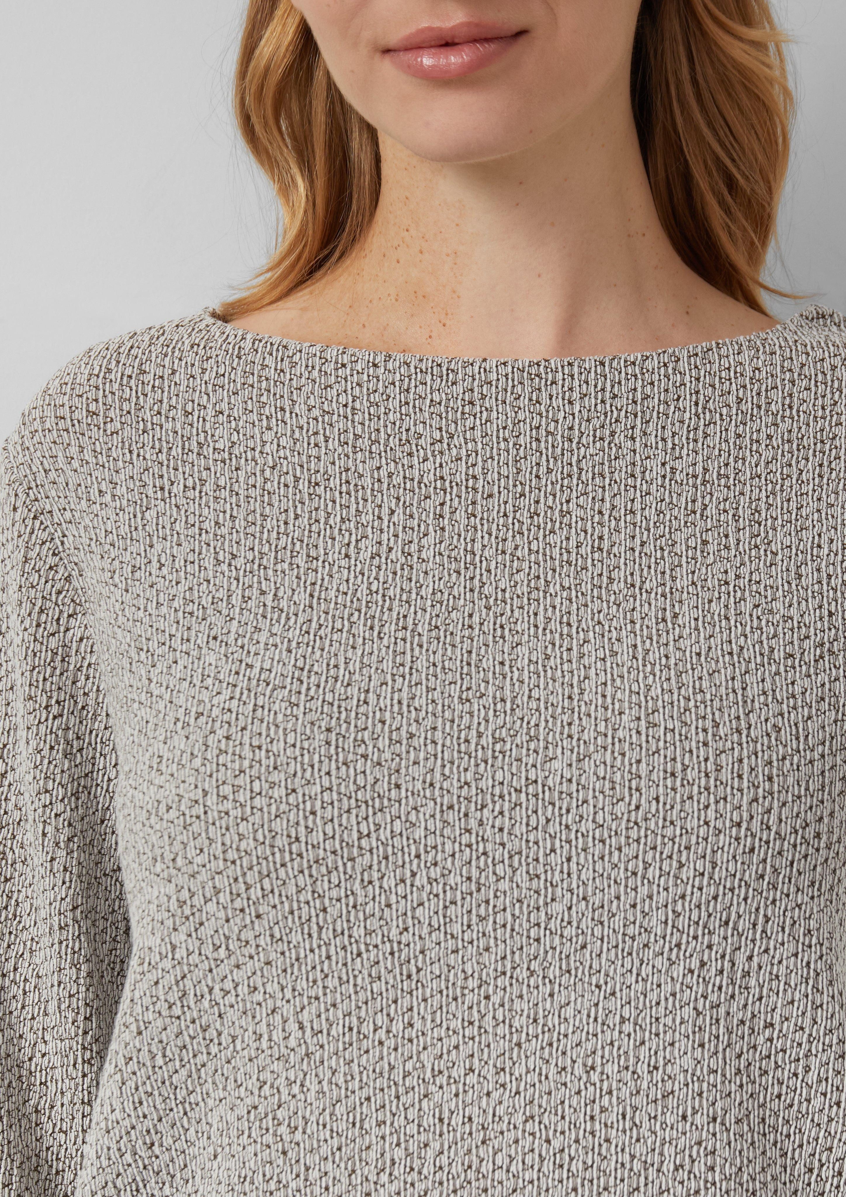 s.Oliver 3/4-Arm-Shirt Strukturiertes Shirt mit 3/4-Arm günstig online kaufen