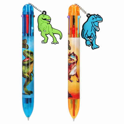 Depesche Kugelschreiber Dino World Kugelschreiber mit 6 Tintenfarben