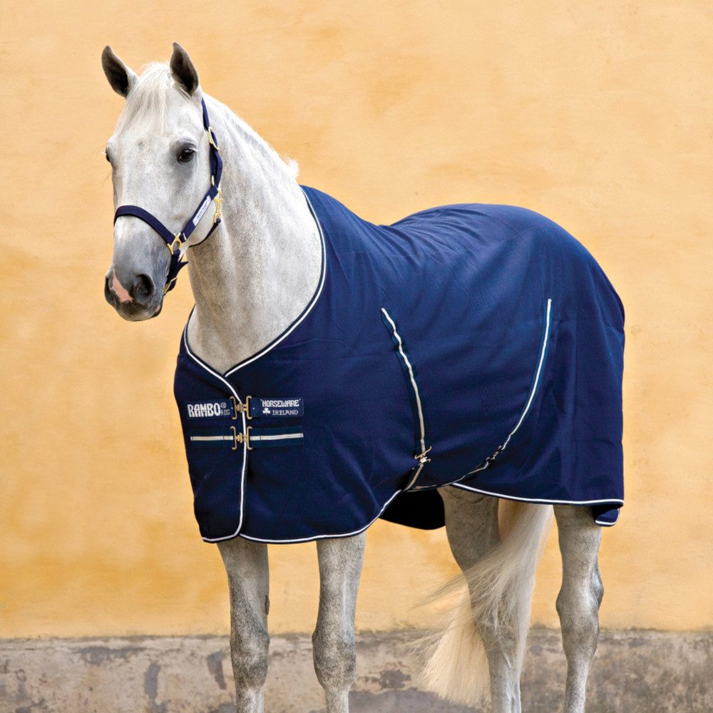 Pferde-Stalldecke Horseware Rambo Stable Summer Sheet 0g - navy/white