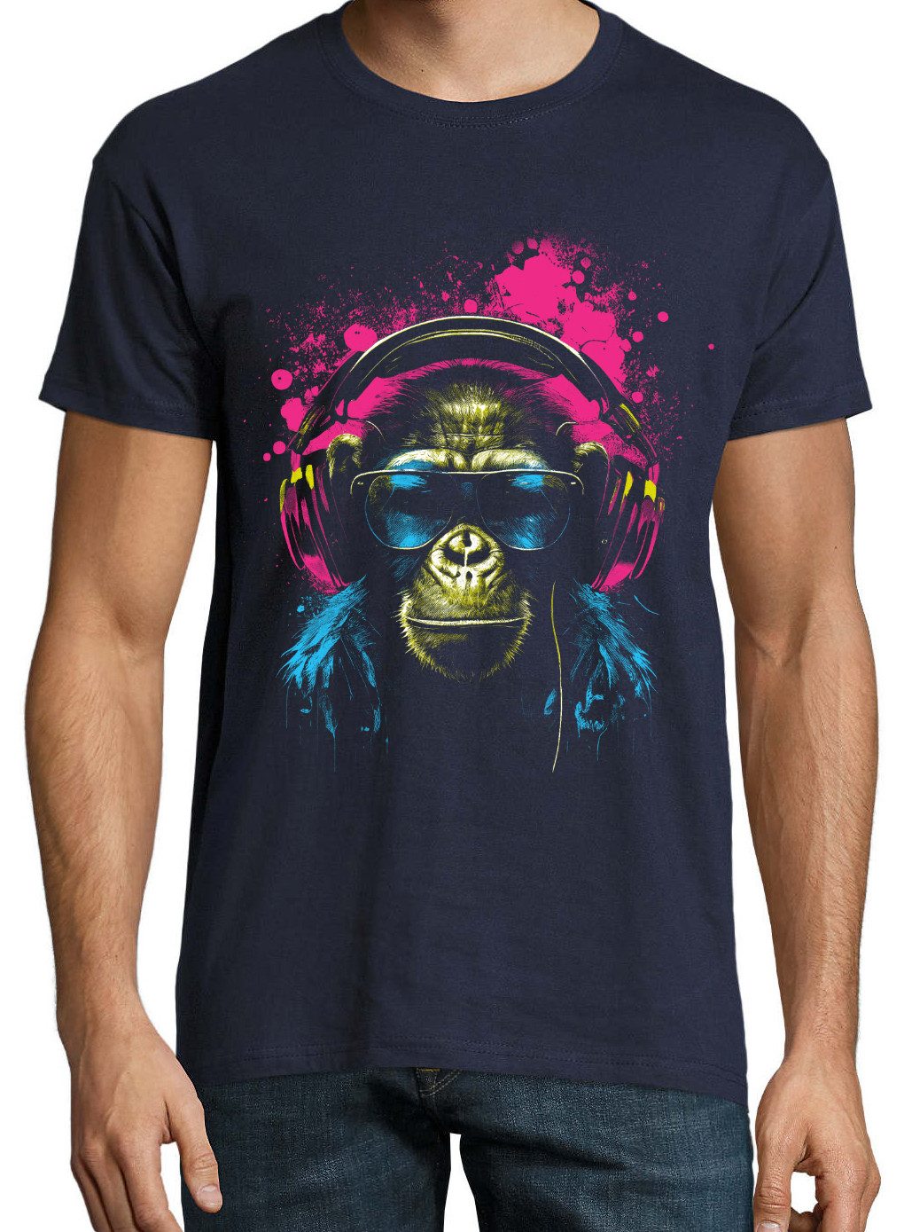 Youth Designz Print-Shirt Affe mit Headset günstig online kaufen