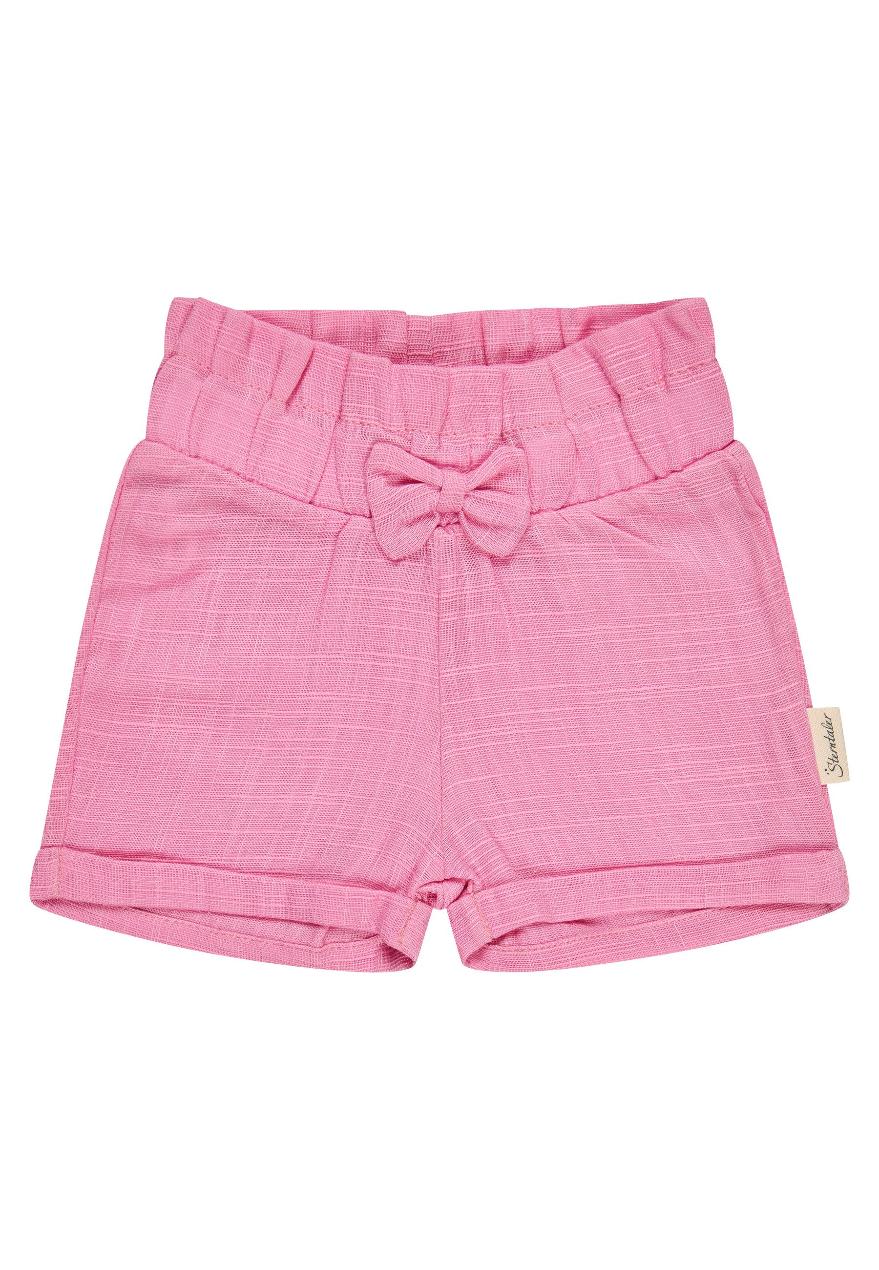 Sterntaler® Shorts Shorts Leinenoptik (1-tlg) Shorts, leichte Leinenoptik, elastisches Bündchen, Schleife vorn