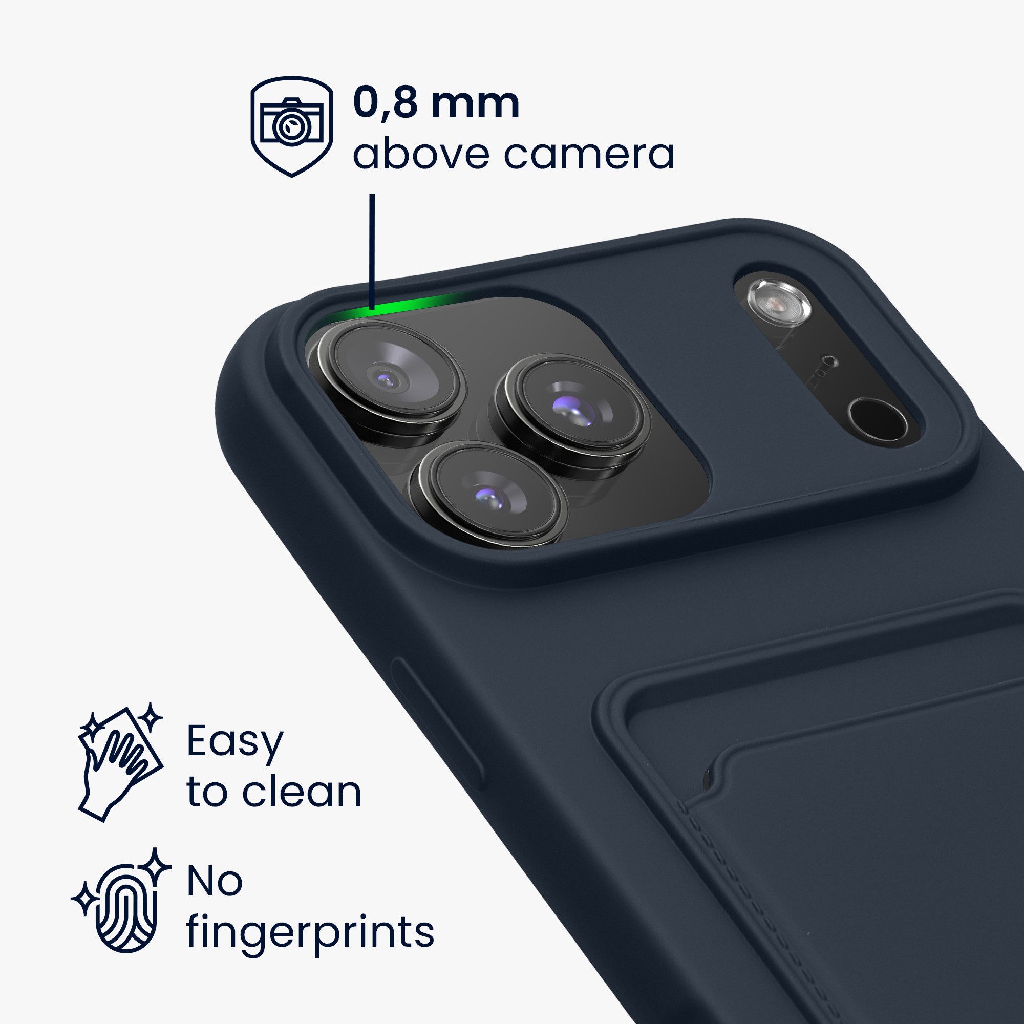 kwmobile Smartphone-Hülle Hülle für Apple iPhone 17 Pro Max, Handyhülle mit Fach für Karten - Handy Cover Case