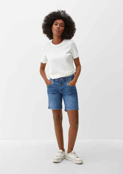 s.Oliver Jeansshorts Jeans-Bermuda Betsy / Slim Fit / Mid Rise / Slim Leg Waschung