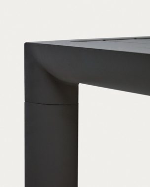 Natur24 Esstisch Gartentisch Culip 90x180x75cm Aluminium grau Tisch Esstisch Outdoor
