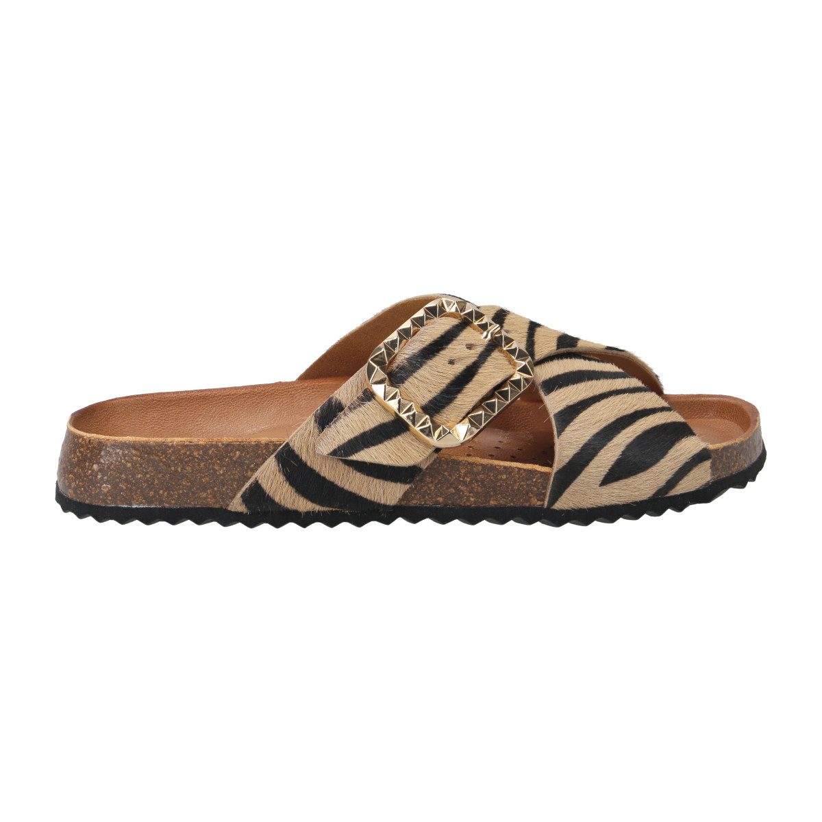 Geox Sandalen Leder/Synthetik Blau/Braun