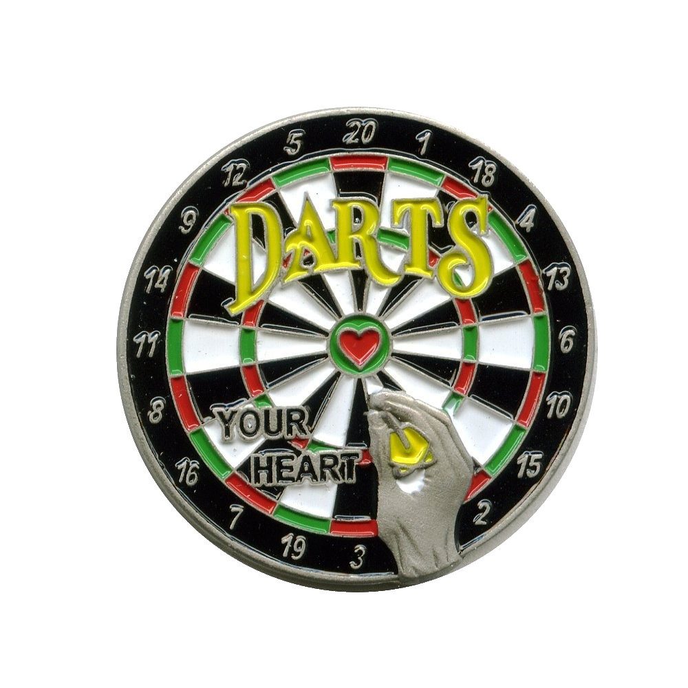 hegibaer Anstecknadel Dartscheibe Dartboard Darts Dart EM WM Metall Button Pin Anstecker 602 (1-tlg), Edel und Exklusiv