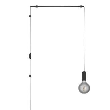 EGLO Hängeleuchte PINETINA, ohne Leuchtmittel, Pendelleuchte, Esszimmerlampe, Metall in Schwarz, Lampe, E27 Fassung