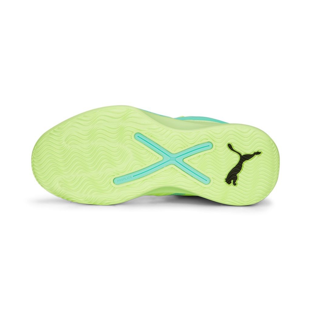 PUMA Hallen-Indoorschuhe Rise Nitro lime/gelb Herren Badmintonschuh