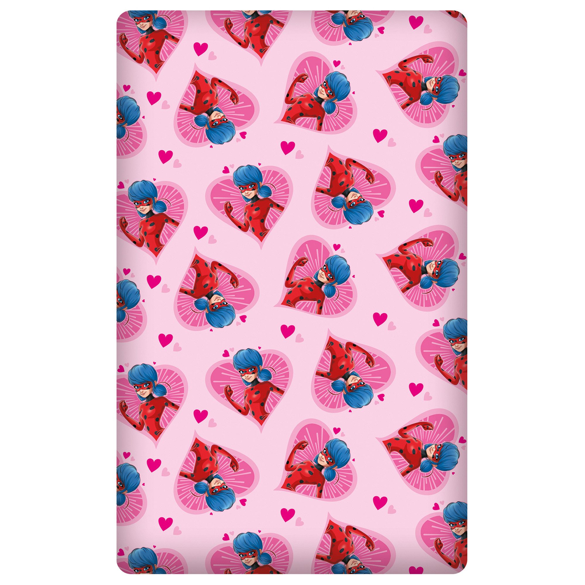 BERONAGE Spannbettlaken Miraculous Ladybug Spannbettlaken Herz günstig online kaufen