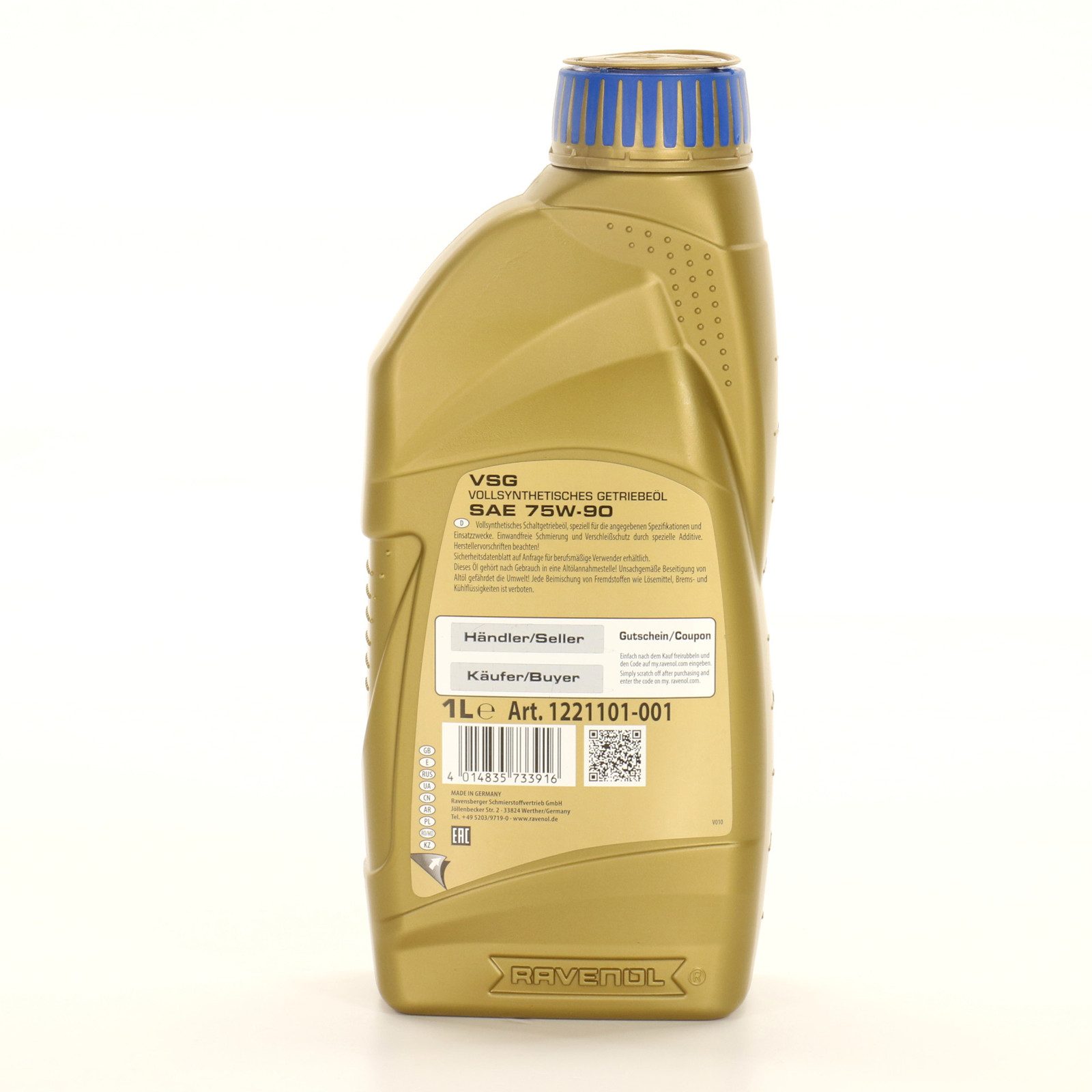 Ravenol Getriebeöl RAVENOL VSG SAE 75W-90 Getriebeöl Schaltgetriebe API GL-4 MIL-L-2105D, (1-tlg)