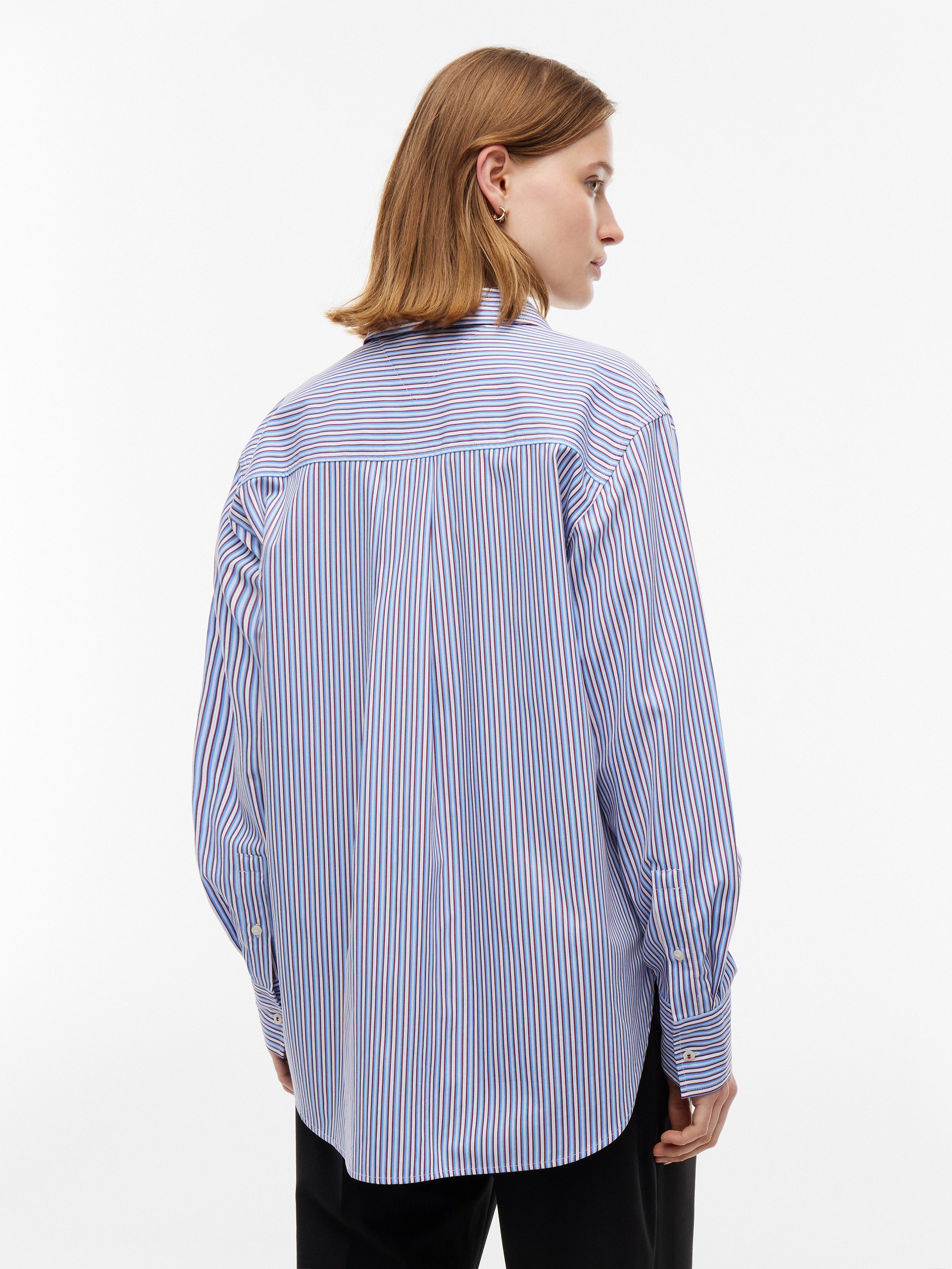 Tommy Hilfiger Langarmbluse ESS POPLIN EASY FIT SHIRT Baumwolle – Bild 3 von 5