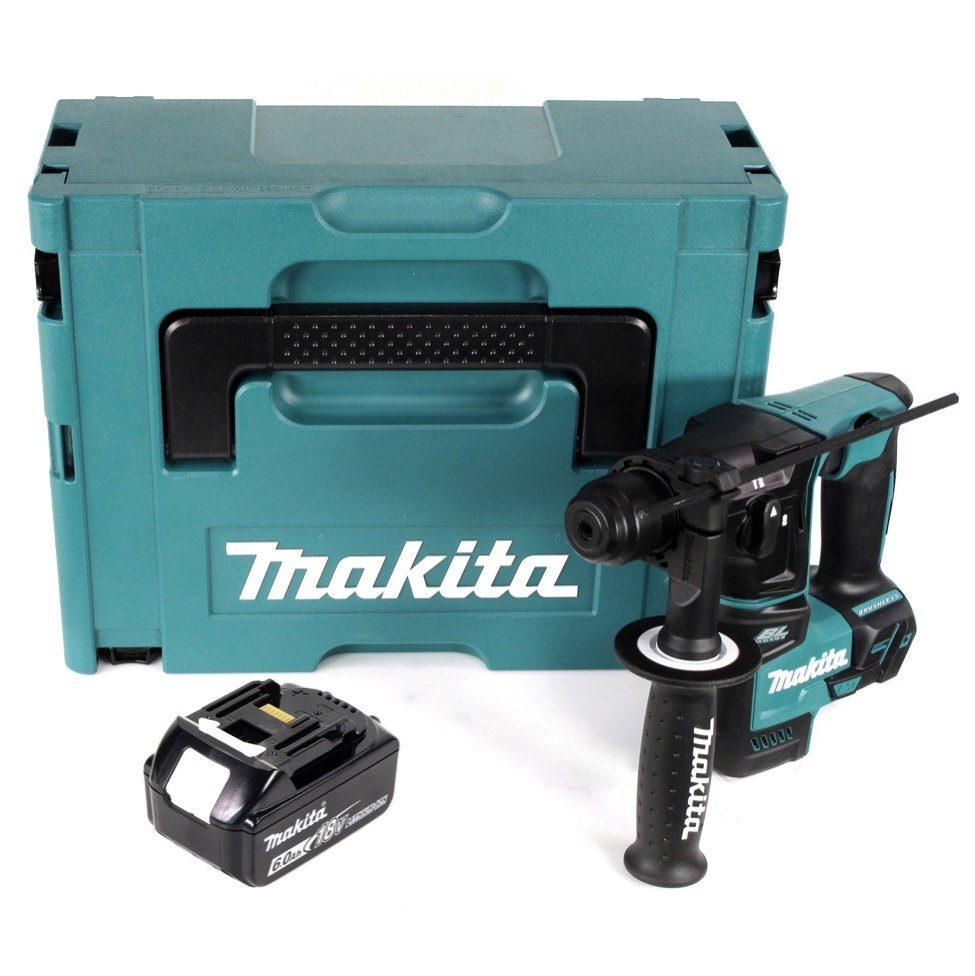 Thumbnail - Makita Tischbohrmaschine DHR 171 G1J Akku Bohrhammer 18V 1,2J Brushless SDS Plus + 1x Akku 6,0