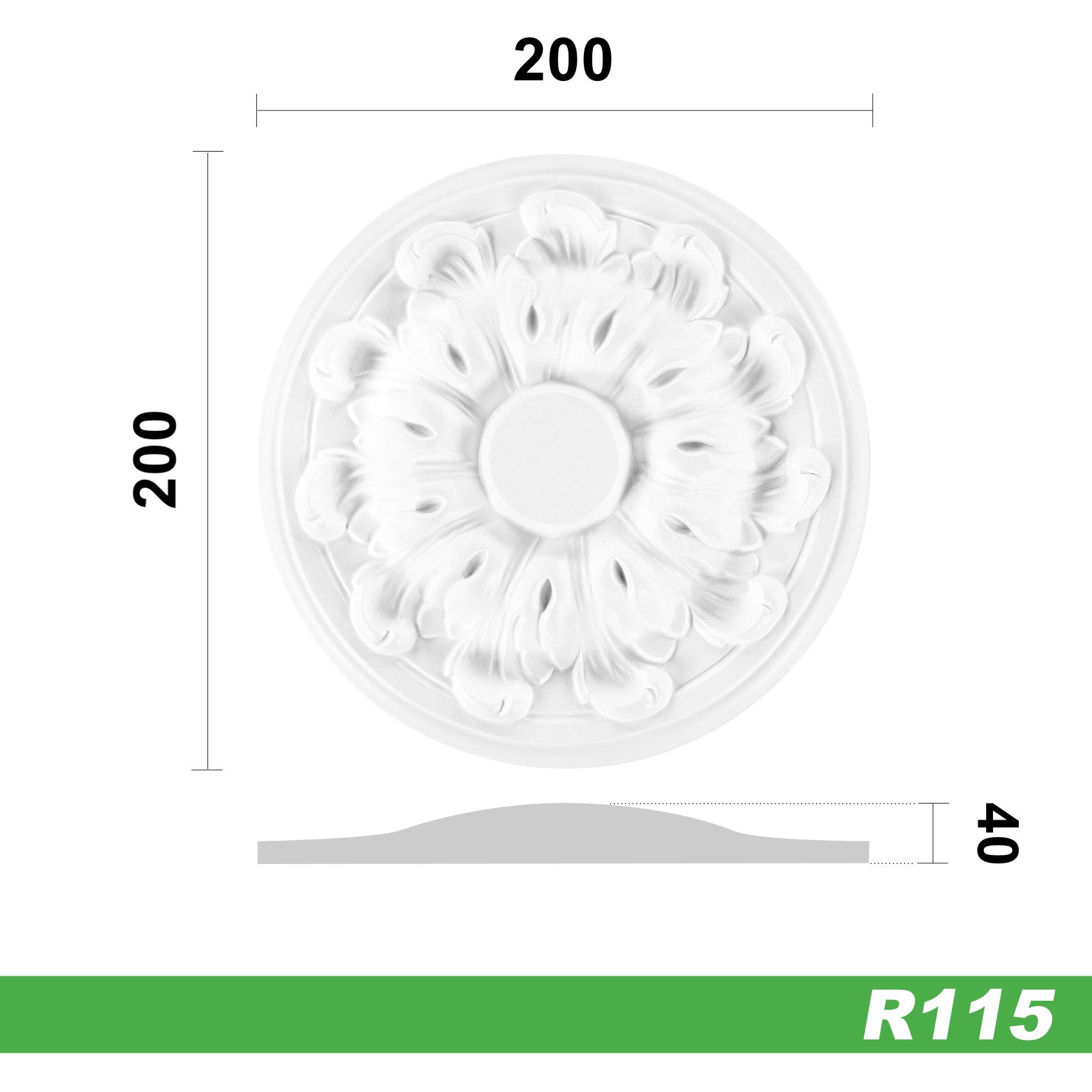 Grand Decor Wanddekoobjekt R115 (Stuckrosette aus günstig online kaufen