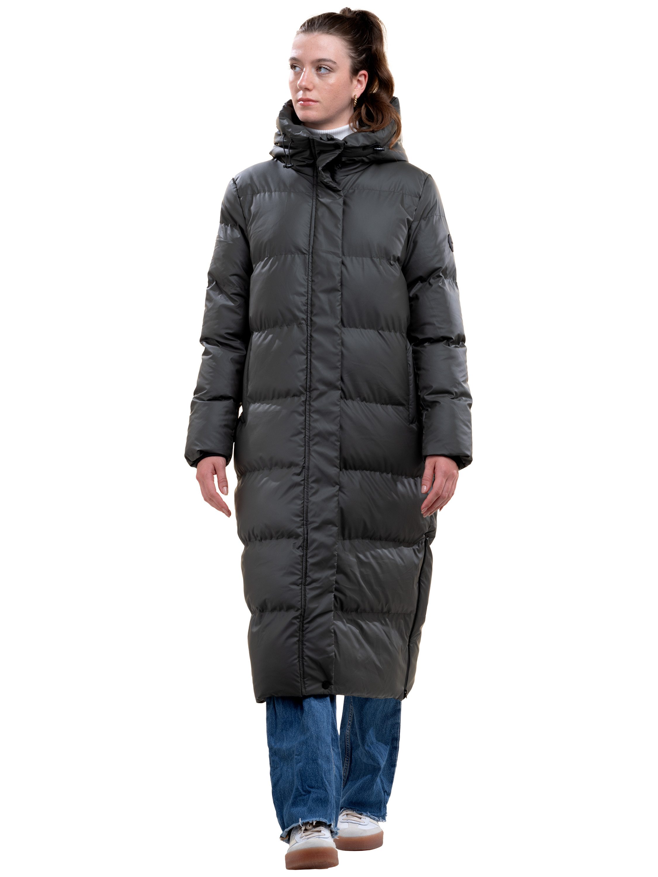 Shorai Steppmantel SH2404.575 army mit Kapuze und Stehkragen, seitliche Geh günstig online kaufen