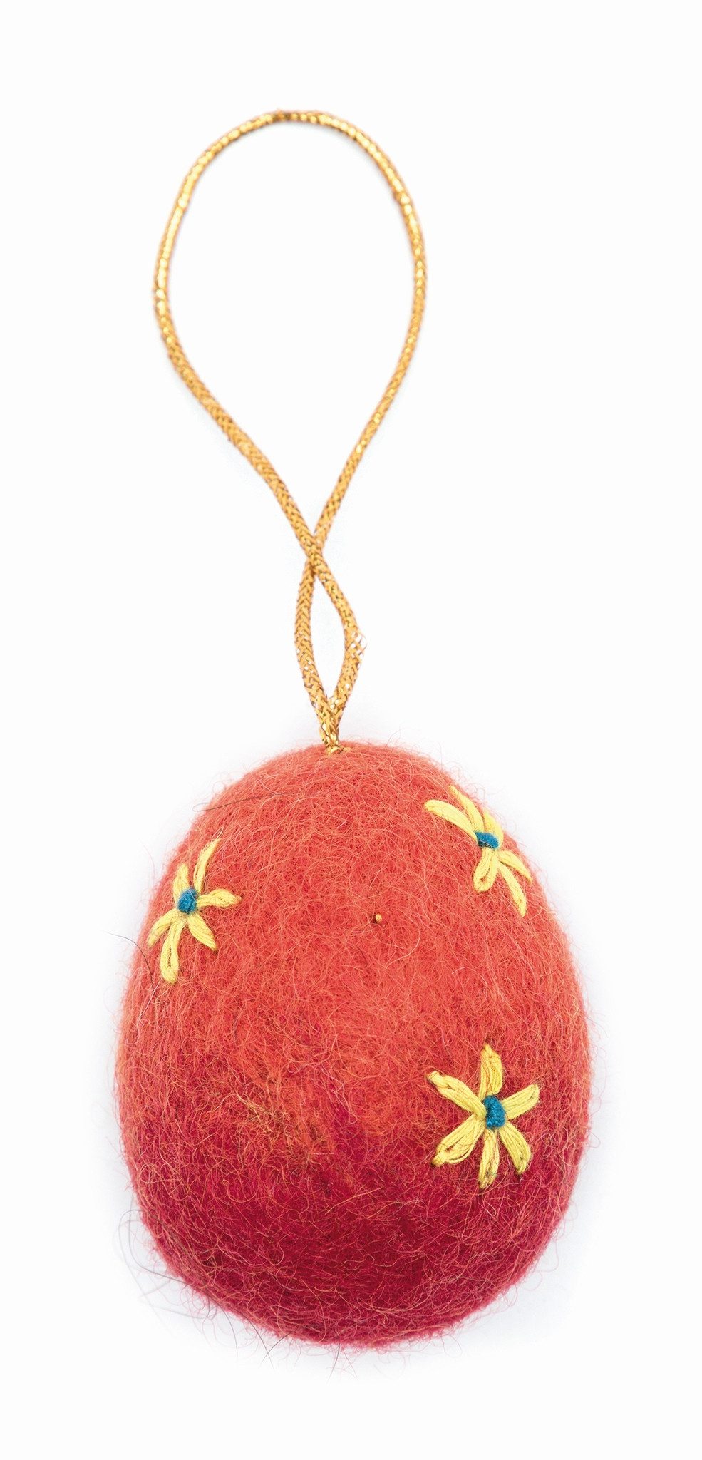 El Puente Dekohänger Deko-Anhänger "Osterei mit Blüten", Handmade, Fair Trade