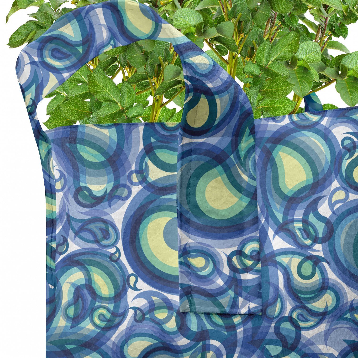 Regentropfen Pflanzen, Kunst Paisley mit Pflanzkübel Stofftöpfe Griffen Abakuhaus hochleistungsfähig Inspired für