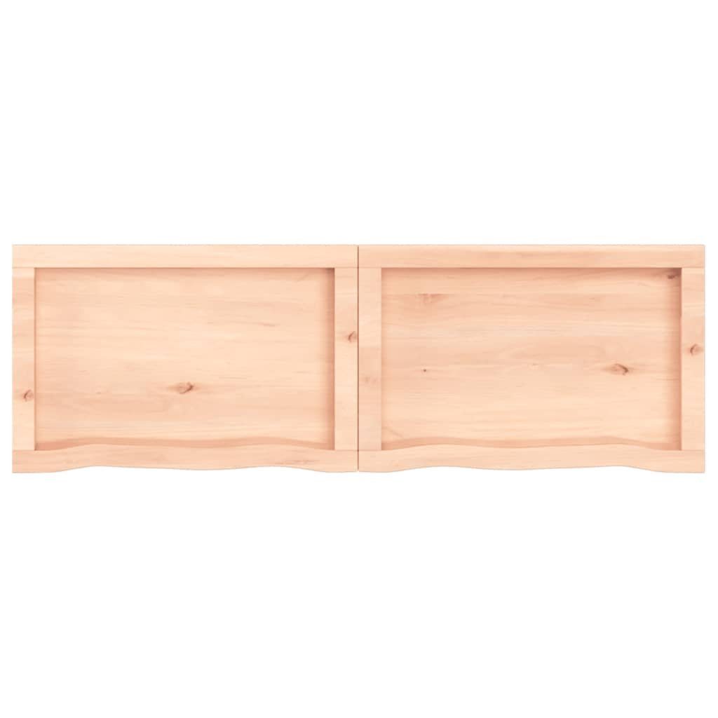 furnicato Tischplatte 120x40x(2-6) Unbehandelt cm Eiche Massivholz